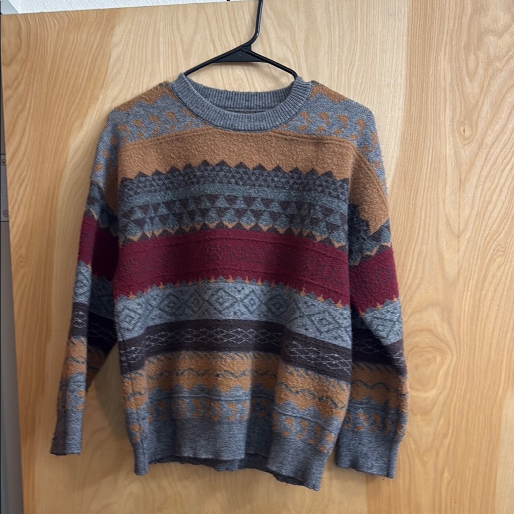Multicolor Patterned Men's Sweater